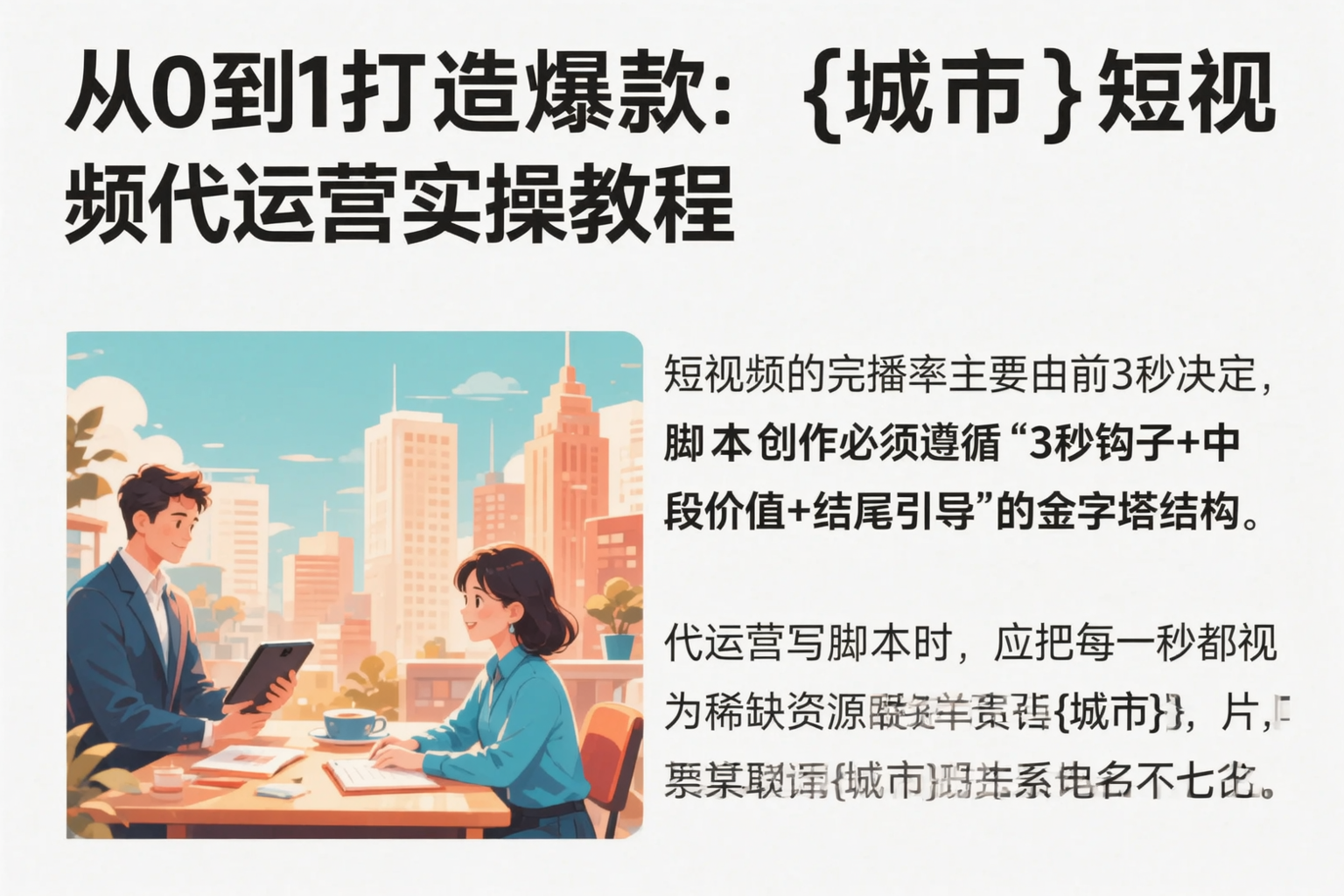 从0到1打造爆款：清丰短视频代运营实操教程